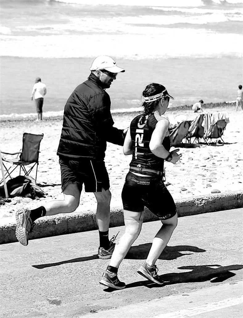 Coach Gareth working with an endurance athlete